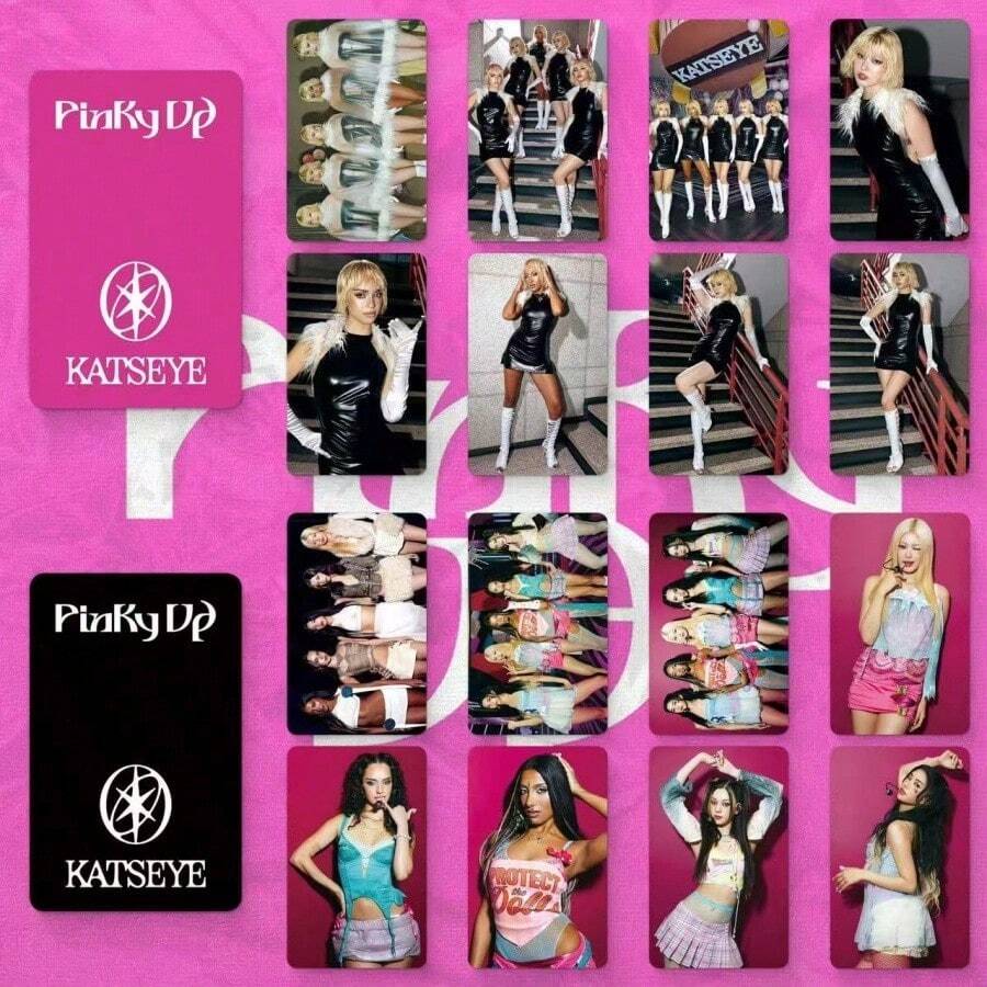 8Pcs KATSEYE Pinky Up Lomo Cards Global Girl Group Photocards Collection Photo Cards Fans Gift - Multicolor - View 1