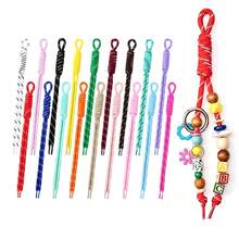 12pcs Mixed Color Paracord Replacement Rope, Braided Paracord Blank Rope, DIY Keychain And Bag Charm Making Material - Multicolor - View 3