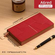 A6 PU Leather Cover Notebook With Pocket, Portable Small Notebook, Business Office Soft Leather Work Memo Pad, Minimalist Diary, Artistic Exquisite Note-Taking And Vocabulary Recording Book - A6 - View 10