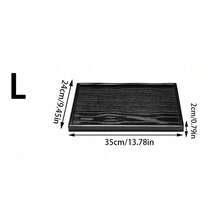 1pc/2pcs Wooden Serving Tray Set, Rectangular Wood Decor Tray For Kitchen Dining Table, Coffee Table, Countertop, Breakfast Tea Snack Platter, Bathroom Vanity Perfume Cosmetic Storage Organizer Tray - Black - View 12