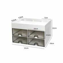1pc Cosmetic Storage Box, Vanity Organizer Rack, Can Store Makeup Brushes, Jewelry And Perfume; Suitable For Bedroom, Bathroom, Desk, Portable For Travel Toiletries Storage. Creative And Fun Gift, Suitable For Birthday, Christmas, Wedding Presents, For Mom, Friends, Teachers, Also Serves As Living Room And Bedroom Decoration. - Multicolor - View 3