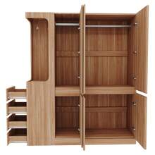 Large Wardrobe Bedroom With Storage With Doors Natural Wood With Drawers And Shelves - 自然的 - 查看 6