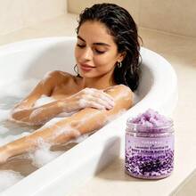 Lavender Essential Oil Exfoliating Bath Salts, Gentle Exfoliation, Lavender Scent Soothing, Soft And Fragrant Skin After Bath, 200g - Lavender Bath Salts - View 2
