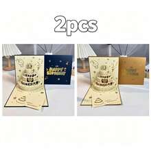 2026 New 3D Birthday Card, Perfect Gift For Friends. 3D Colorful Birthday Greeting Card With Cake Candle Design, Minimalist Birthday Card. Creative High-End Folding Sensory Birthday Party Gift - View 13