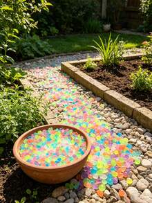 5mm Glow In The Dark Pebbles, Aquarium Bottom Sand Fish Tank Landscaping, Vase Decoration Garden Yard Paving, Halloween Party Garden Landscape DIY Atmosphere Decorative Stones - Luminous Stone - View 5