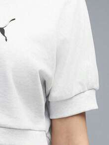 Puma Sweatshirt Rajut Putih ESS ELEVATED No.1 Logo Wanita - Tanpa Sweatshirt 63664505 - Hitam dan Putih - View 6
