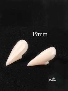 1 Pair Resin Fangs, Suitable For Cosplay Props, Vampire Teeth, Zombie Teeth, Tiger Teeth, Christmas Costume Accessories, Halloween - Multicolor - View 5