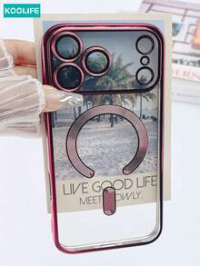 KOOLIFE 1組奢華Ins磁吸無線充電加厚防摔耐用時尚手機殼，相容 iPhone 18 Pro Max、17、17 Pro Max、16、15、13 Pro... - 櫻桃紅 - 查看 4