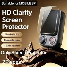 [Screen Protector Only][2-Pack]-9H Hardness Tempered Glass Screen Protector, Compatible With Osmo Mobile 8P, Scratch Resistant, Bubble-Free, Shockproof, High Definition Transparent, Easy Installation-2-Pack - View 2