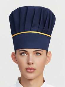 Men's Elastic Chef Hat, Elastic Band Design, Suitable For Restaurant Kitchen, Bakery Store, Cafeteria Cooking, Universal Chef Work Hat - Multicolor - View 12