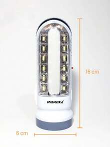 Lampara Emergencia Linterna Luz Led Recargable 3 En 1 - Blanco - Ver 4