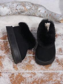 Infant Fashion Snow Boots Unisex Versatile Casual Outdoor Ankle Boots - Black - View 7
