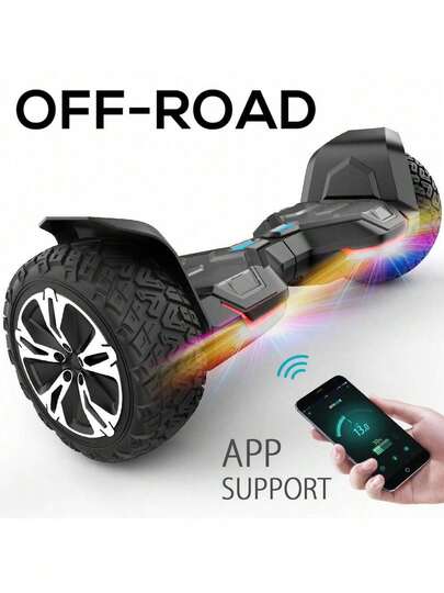 Gyroor Warrior 8.5 Inch All Terrain Off Road Hoverboard With Bluetooth Speakers And LED Lights, UL2272 Certified Self Balancing Scooter
