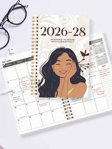Trees 2026–2028 24 Monthly Planner, 1 Of 2 Year Weekly & Monthly Calendar Planner,Includes Monthly Overviews With Notes,Perfect Planner For Productivity, Appointments & Goal Setting, Back To School Supplies Office Desk Accessories - Apricot - View 4