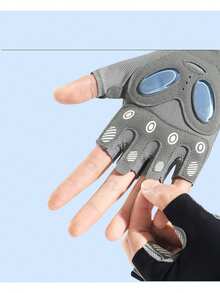 1 par de guantes de fitness antideslizantes de media dedo, guantes deportivos transpirables, guantes de entrenamiento de gimnasio unisex para ciclismo, levantamiento de pesas, yoga y entrenamiento de fitness - A - Ver 3