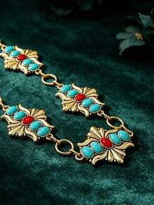 1pc Bohemian Vintage Waist Chain, Premium Exquisite Waist Chain, Women's Waist Chain, Women's Accessory - Gold - View 2
