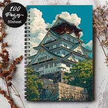 Japanese Rural Shop A5 Notebook With Horizontal Ruled Pages - Pastoral Diary & Planner Suitable For, Office, Journaling, Kawaii Stationery Gift, Compact Notepad For Students And - One Book (50 Pages, 100 Pages) - View 11