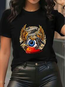 Women T-Shirts - 黑色 - 查看 1