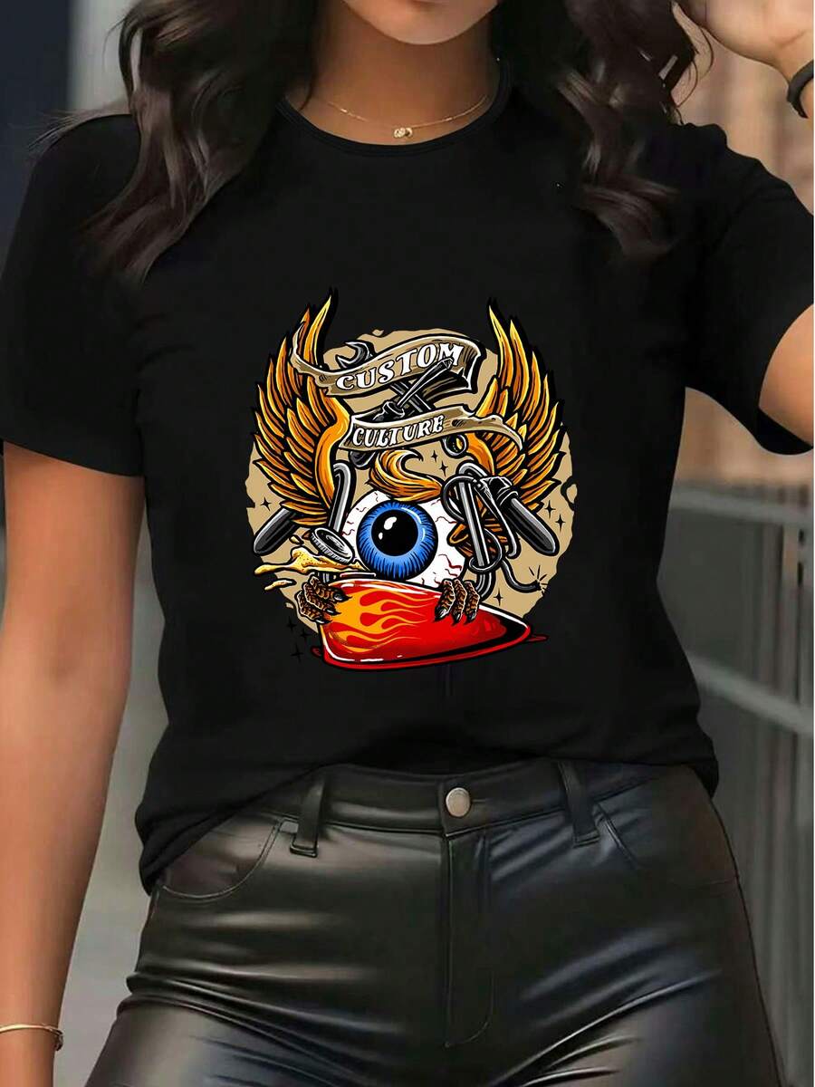 Women T-Shirts - 黑色 - 查看 1