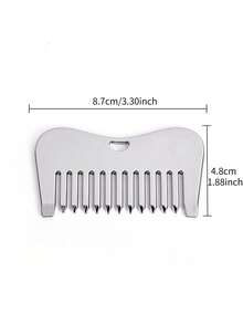 INYUSUN 1pc Metal Scalp Massage Comb, Portable Relaxation Tool, Neck And Face Scrubbing Massage Comb With Wide Teeth Design - Multicolor - View 7