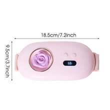 Portable Electric Heating Pad, Rechargeable Wireless Uterus Warming Hand Warmer, Fast Heating For Back And Abdomen, 5 Temperature Levels & 4 Massage Modes, Gift For Women And Girls - Multicolor - View 3