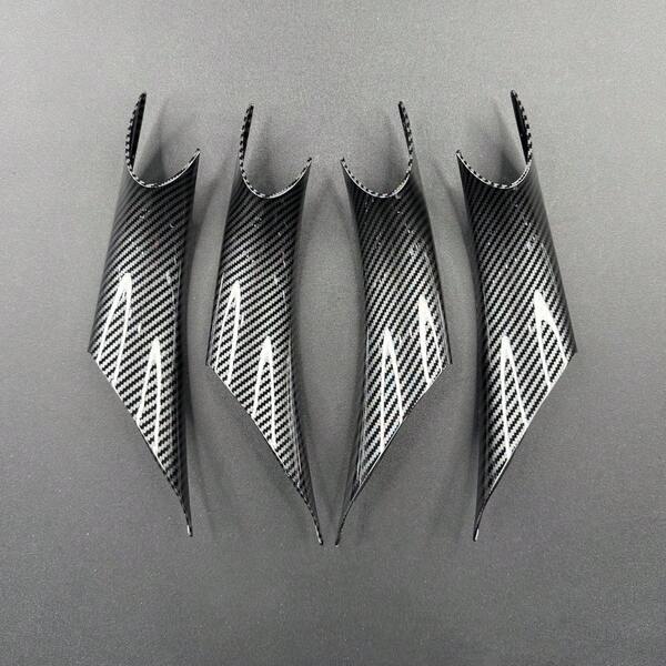 Sticky Door Handle Cover For BMW F30 F32 F80 F82, Carbon Style, 2pcs | Easy Snap & Melting Fix. Fits 3 Series 320, 328, 330, 335, M3, 2012–2018; 4 Series 428, 430, 435, 440, M4 2014–2020