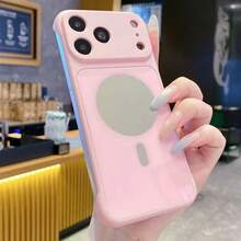 Magnetic Shockproof Phone Case Compatible With IPhone, Large Opening Full Camera Lens Protection, Matte Wavy Texture Anti-Fingerprint Protective Cover, Compatible With Wireless Charger, Designed For Women, Suitable For IPhone 18/Ultra/17/16/15/14/13/12 Series - White - View 8