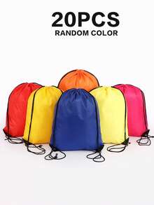 1pc/5pcs/10pcs/15pcs/20pcs Halloween Christmas Drawstring Bag, Marathon Drawstring Bag, Event Bag, Drawstring Storage Bag, Storage Bag, Sports Basketball Bag, Shoe & Clothing Storage Bag, Shopping Bag, Backpack, Sports Activity Bag - Multicolor - View 9