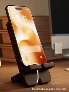 New Bamboo Phone Stand, 3D Desktop Detachable Phone Storage Rack/Stand - Multicolor - View 3
