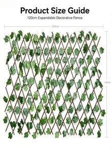 Limited Time Discount Retractable Faux Greenery Hedge Fence, Artificial Ivy Grape Maple Leaf Expandable Wooden Trellis Privacy Shield For Balcony Railing Outdoor Fence Garden Terrace Wall Decoration - Fence - View 12