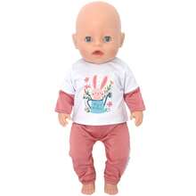 Clothes Designed For 14‑18‑Inch / 36‑45‑Centimeter Newborn Dolls, Two Adorable Styles Of Rabbit‑Flower And Puppy‑Bus Prints, Color‑Block Fake Two‑Piece Tops, Cuffed Long Pants, Firm Overlocked Edges, Ideal Holiday Gifts (Dolls Not Included) - Multicolor - View 12