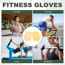 Yoga Gloves, Non-Slip Fingerless Pilates Gloves Breathable Workout Gloves, Suitable For Most Women And Men - A - View 9
