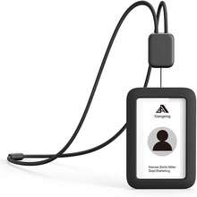 ID Card Lanyard, Silicone ID Card Holder Business Card Protective Case, With Retractable Cord, Quick Release Buckle, 2 Card Slots, Suitable For Office Staff, Teachers, Employees, Cruise Black - Silicone Card Sleeve - View 10