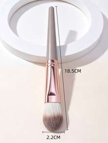 1pc Tongue-Shaped Flat Head Foundation Brush, Soft Seamless Non-Absorbent Concealer Brush, Mask Brush, Portable Makeup Tool - Multicolor - View 6