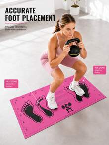 Anti-Slip Training Mat For Squats, Which Helps Improve Exercise Efficiency, Is Anti-Slip, Soft And Elastic, Easy To Clean And Store, Suitable For Gym Workouts And Home Sports, Indoor/Outdoor Activities, Suitable For Yoga - Multicolor - View 4