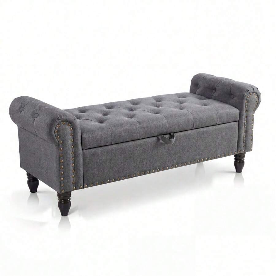 Storage Benches & Ottomans - Grey - View 1