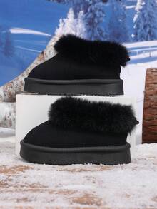Infant Fashion Snow Boots Unisex Versatile Casual Outdoor Ankle Boots - Black - View 5