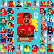 Panini FIFA 50張足球球員貼紙，混款足球之星肖像與國家隊卡片設計，適用於剪貼簿、手帳與足球迷 - 彩色 - 查看 4