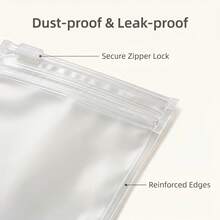 10/30pcs Thick Soft Frosted Transparent EVA Zipper Jewelry Storage Bags, Anti-Oxidation Anti-Dust Portable Storage Pouches, Suitable For Earrings, Rings, Bracelets, Earphone Cables, Makeup Sponges, Travel, Dorm, Home, Vacation Multi-Purpose Storage Bags - White - View 5