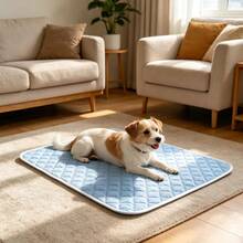1PC Dog Pee Pad/Pet Bed Mat/Cooling Fabric Pet Cooling Pad/Lightweight Washable/Pet Cage, Pet Bed, Car, Outdoor, Indoor/Outdoor Pet Cooling Mat (Dog Supplies/Dog Accessories/Pet Supplies/Canine Supplies/Happy Puppy/Puppy) - Multicolor - View 4