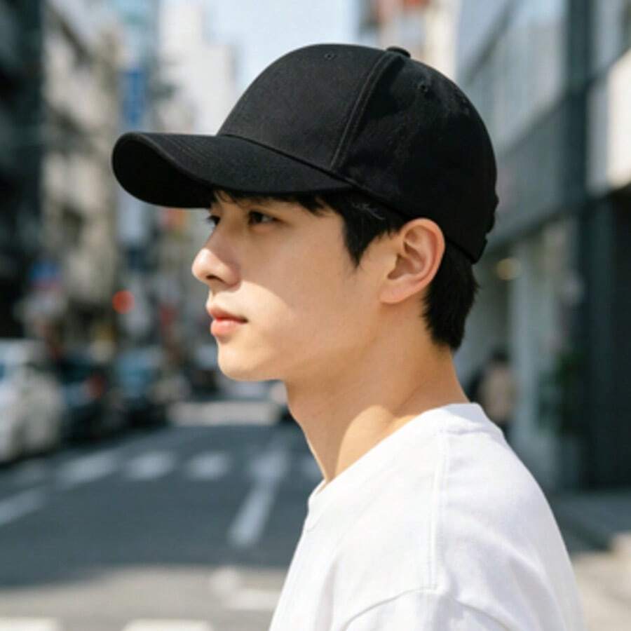 Solid Color Cotton‑Blend Baseball Cap, Classic Curved Brim Sun Hat, Casual Face‑Flattering Hat For Outdoor Sports Travel Daily Street Wear - Multicolor - View 1