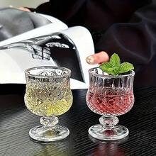 Imported Whiskey - Foreign Wine - Whiskey Accessory - 6pcs Set Of Diamond/Butterfly/Sunflower Pattern - Crystal Clear Highball Glasses With Light Refraction - Stylish Mini Shot Glasses For Vodka And Whiskey - Tall Design Non-Greedy Cups - Clear - View 7