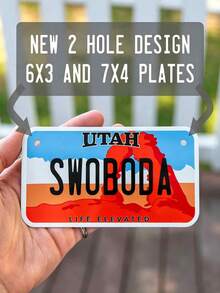 Mini License Plate Custom All 50 States 4 X 2 Motorcycle, Golf Cart, Personalized Gift - Name Tag - Multicolor - View 5