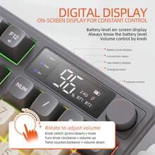 ATTACK SHARK Wireless Bluetooth Dual-Mode Mechanical Feel Keyboard With PBT Keycaps, Display Screen And Knob Gaming Keyboard - View 10