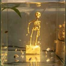 Dancing Skeleton Aquarium Bubbler Fish Tank Ornament - Multicolor - View 11