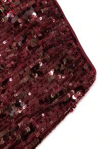 女款新款豹紋珠飾刺繡休閒短褲，四季通用度假夏季穿搭，波希米亞風時尚 - 酒紅色 - 查看 7