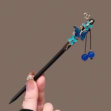5pcs Shiny Bohemian Wooden Chinese Style Hair Sticks, Vintage High-End Sandalwood Hair Pins With Tassels And Dangles, Hanfu Wooden Hair Accessories, Suitable For All Seasons - Multicolor - View 4