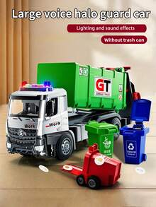 Inertial Garbage Truck Toy Model, City Sanitation Vehicle, Engineering Car Toy, Random Color, New Year Gift For Boys And Girls - Multicolor - View 2