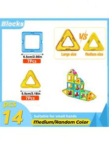 Juego de bloques de construcción magnéticos para niños, juguetes educativos STEM, hechos de material ABS, útiles para desarrollar las habilidades prácticas y el aprendizaje creativo de los niños, regalo de rompecabezas - Multicolor - Ver 10