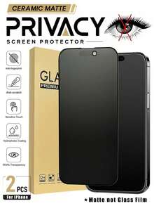 2片裝 霧面隱私防眩光防指紋不反光軟螢幕保護貼，適用 18 Pro/18 Pro Max、17 Pro Max 6.9 吋、17 Pro、17 Air、16 Pro Max、15 Pro、15 Plus、15、14 Pro Max、14 Pro、14 Plus、14、13、12、11 Pro Max，動態島，日常手機配件 - 黑色 - 查看 42